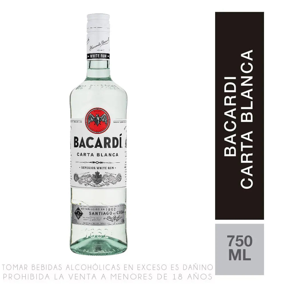Ron Blanco Bacardí Carta Blanca Botella 750ml