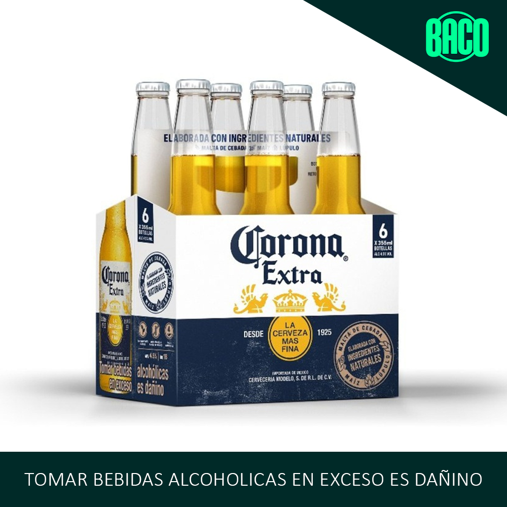 Sixpack Cerveza Corona Botella 355ml