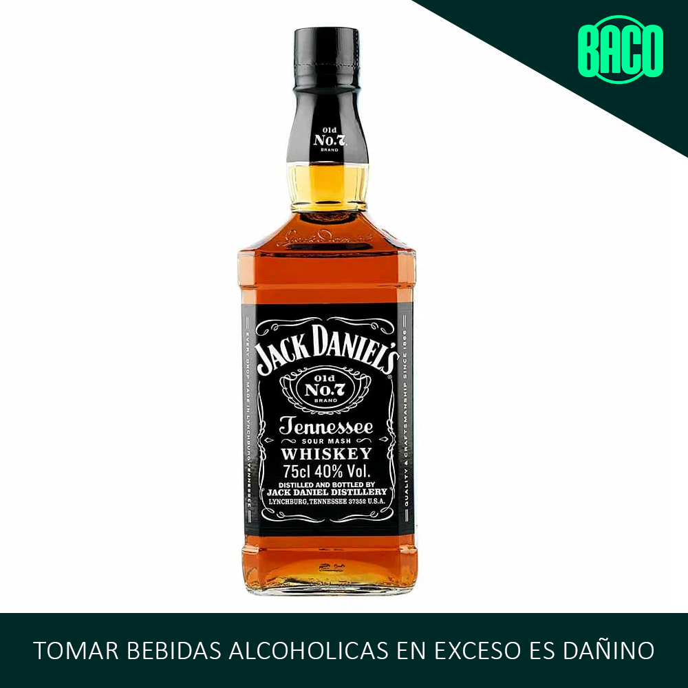 Whisky JACK DANIEL'S Old N'7 Botella 750 ml