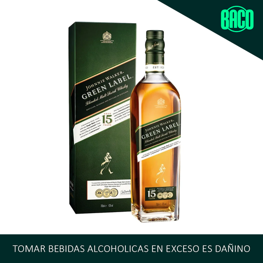 Whisky JOHNNIE WALKER Green Label Botella 750ml