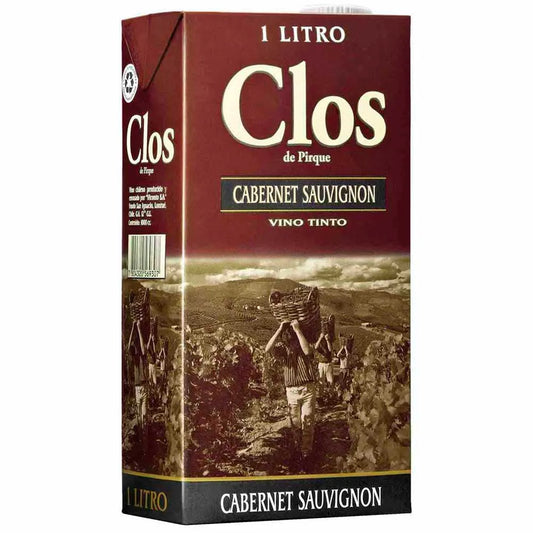 Vino Tinto CLOS DE PIRQUE Cabernet Sauvignon Caja 1L