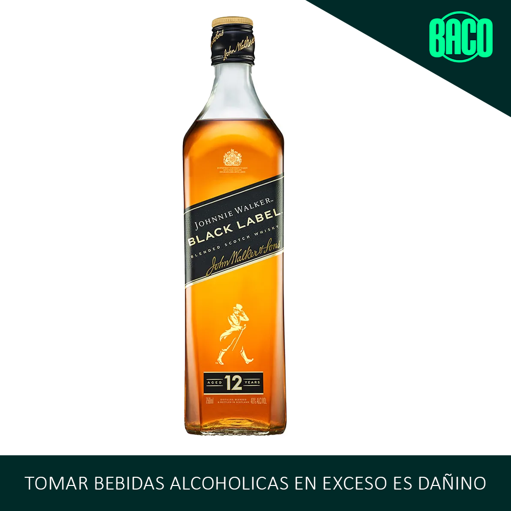 Whisky JOHNNIE WALKER Black Label Botella 750ml
